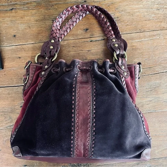 Lockheart Large Floral Suede Shoulder Bag - Picture 2 of 14